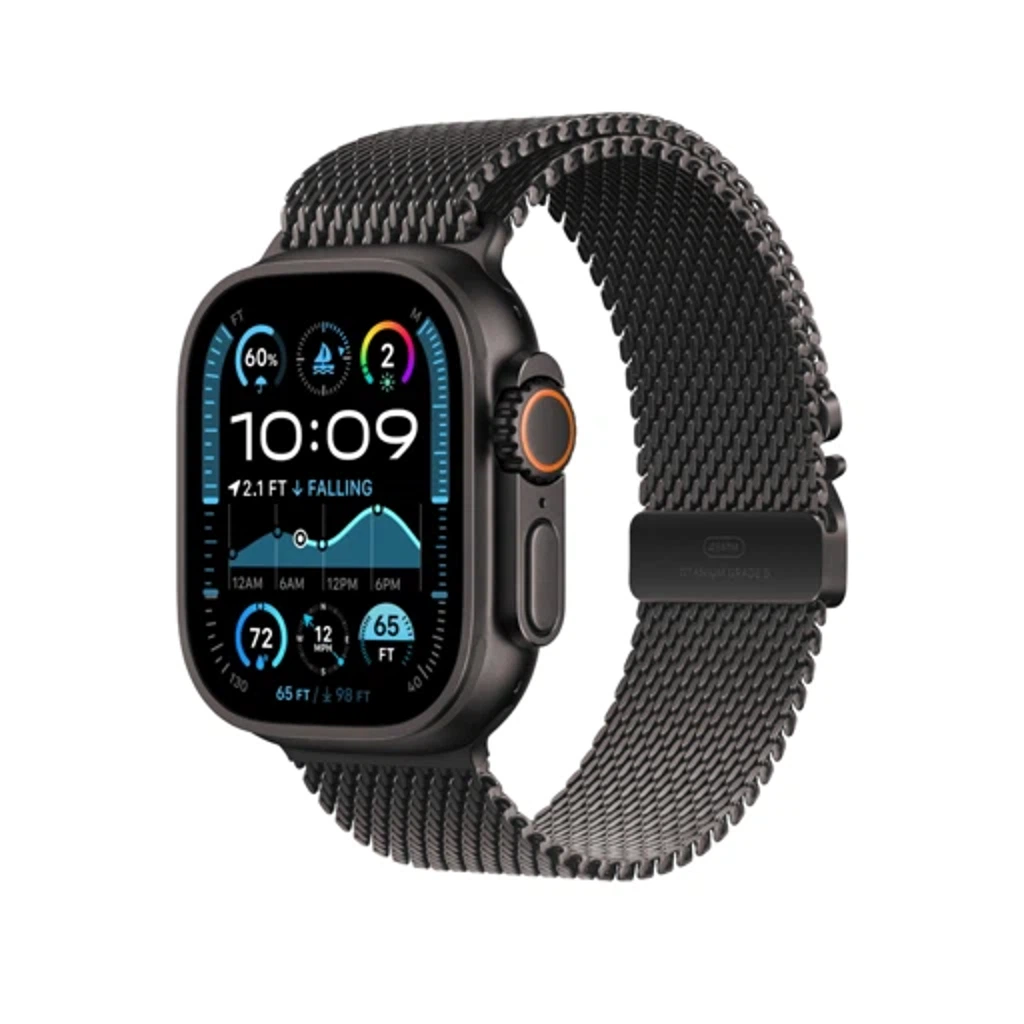 Apple Watch Ultra 2 (2024) LTE 49 мм черный титановый корпус/черный ремешок миланская петля – M (MX5U3)